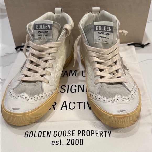 Golden Goose Women’s Sneakers - White and Tan - Picture 1 of 4